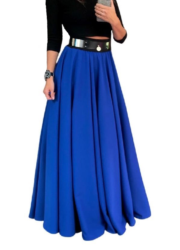 DLOUHÁ SUKNĚ - maxi sukně - BOROS_SK_L_BLU 05 